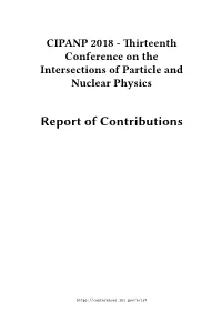 Report of Contributions