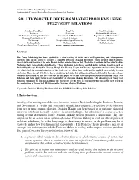 Solution of the Decision Making Problems Using Fuzzy Soft Relations