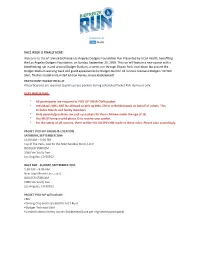 2019 Final Race Instructions