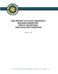 2020 Report on State University Building Inventory, Space Utilization, and Facilities Condition