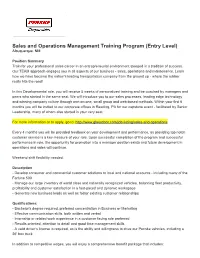 Sales and Operations Management Training Program (Entry Level) Albuquerque, NM