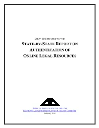 State-By-State Report on Authentication of Online Legal Resources