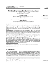 A Baltic Dry Index Prediction Using Deep Learning Models 19 2019; Yin, Luo and Fan, 2017; Xu, Yip and Marlow, 2011; Lin, Chang and Hsiao, 2019; Zhang and Zeng, 2015)