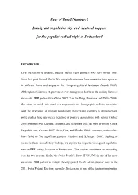 Fear of Small Numbers? Immigrant Population Size And