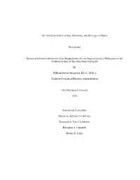 On Entrepreneurial Learning, Mentoring, and the Logic of Bayes Dissertation Presented in Partial Fulfillment of the Requirements