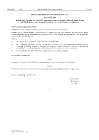 Council Implementing Decision 2014/•701