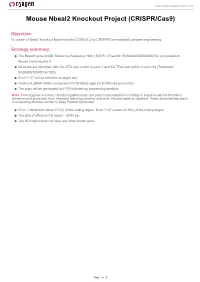 Mouse Nbeal2 Knockout Project (CRISPR/Cas9)