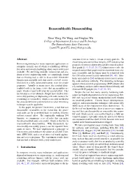 Reassembleable Disassembling