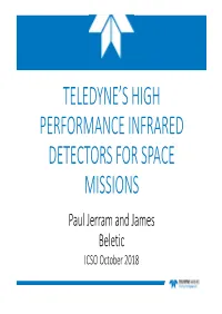 Teledyne's High Performance Infrared Detectors For