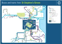 Buses and Trams from St Stephen's Green