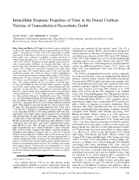 Intracellular Response Properties of Units in the Dorsal Cochlear Nucleus of Unanesthetized Decerebrate Gerbil