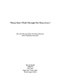 “Please Don't Walk Through the Mass Grave”