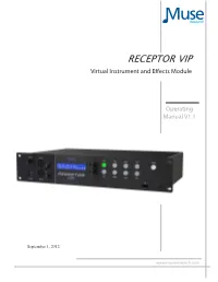RECEPTOR VIP Virtual Instrument and Effects Module