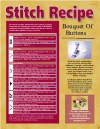 Stitch Recipes > Whimsical Stitches 1 Sewing Circles • Attach Circular Embroidery Attachment #83 to the Machine According to Instructions Included with It