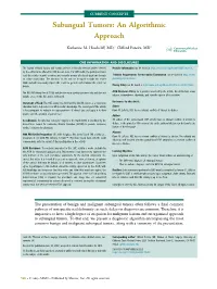 Subungual Tumors: an Algorithmic Approach