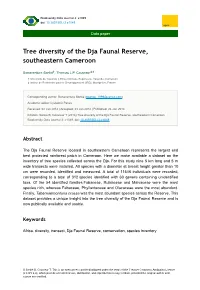 Tree Diversity of the Dja Faunal Reserve, Southeastern Cameroon