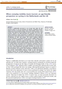 Where Everyday Mobility Meets Tourism: an Age-Friendly Perspective on Cycling in the Netherlands and the UK