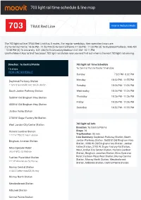 703 Light Rail Time Schedule & Line Route