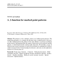A J-Function for Marked Point Patterns