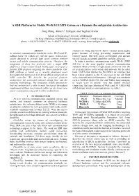 A SDR Platform for Mobile Wi-Fi/3G UMTS System on a Dynamic Reconfigurable Architecture