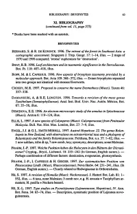 (Continued from Aspects of Bryophyte Provided by Approach. Bot