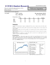 Global Program for the Issuance of Non-Convertible Notes for a Total Amount of USD 500 Million Or Its Equivalent in Another Currency