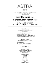 Jerzy Kozlowski Michael Kieran Harvey New Song Cycles