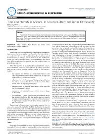 Time and Eternity in Science, in General Culture and in The