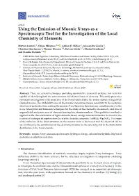 Using the Emission of Muonic X-Rays As a Spectroscopic Tool for the Investigation of the Local Chemistry of Elements