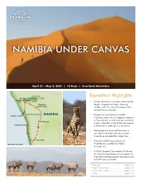 2021 Namibia Under Canvas