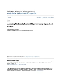 Assessing the Security Posture of Openemr Using Capec Attack Patterns
