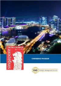 Conference Program Table of Contents