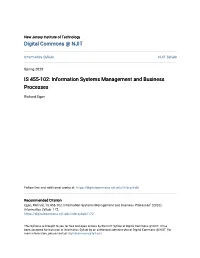 Information Systems Management and Business Processes