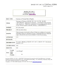 Iso/Iec Jtc 1/Sc 2 N 3769/Wg2 N2866 Date: 2004-11-12