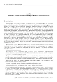 Section 4. Guidance Document on Horizontal Gene Transfer Between Bacteria