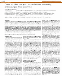 Suprasubduction Zone Setting for the Youngest Rheic Ocean Floor
