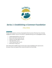 View the Community Input Summary Series 1: Establishing a Common