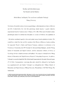 1 the Rise and Fall of Behaviorism the Narrative and the Numbers