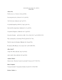 2004, V181, Jul-Dec Author Index Adams, Roy