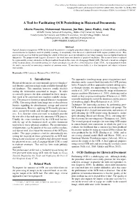 A Tool for Facilitating OCR Postediting in Historical Documents