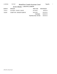 Active Bonds- CAROLINE, ROBERT Docket # Defendant Status Date Bond Amount