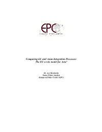 Comparing EU and Asian Integration Processes- the EU a Role Model for Asia?