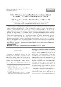 Effect of Weissella Cibaria on Fusobacterium Nucleatum-Induced Interleukin-6 and Interleukin-8 Production in KB Cells