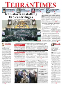 Iran Starts Installing IR6 Centrifuges
