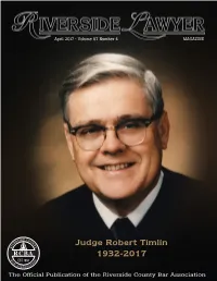 Judge Robert Timlin 1932-2017