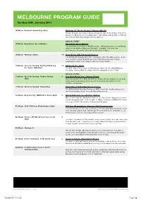 Melbourne Program Guide
