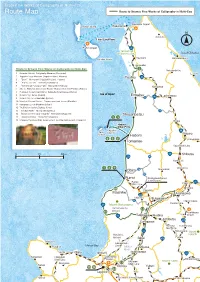 Route Map Route to Browse Fine Works of Calligraphy in Nishi-Ezo