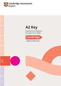 A2 Key Handbook for Teachers Handbook Teachers for Exams from for 2020