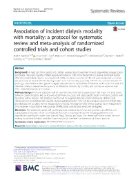 Association of Incident Dialysis Modality with Mortality: a Protocol for Systematic Review and Meta-Analysis of Randomized Controlled Trials and Cohort Studies Mark R