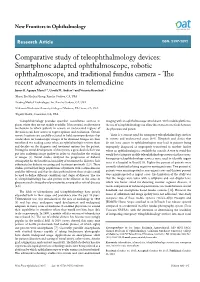 Comparative Study of Teleophthalmology Devices